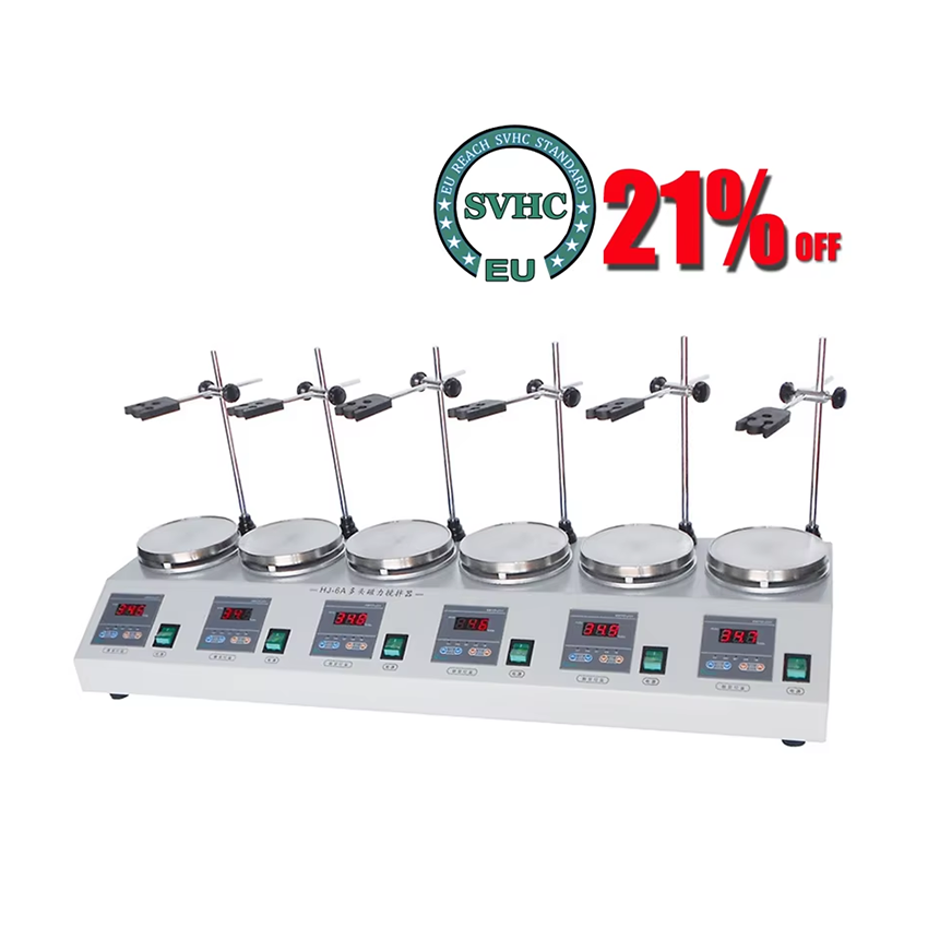220V 6-head Magnetic Heating S - Lab Magnetic Stirrer Hot Plate ulasan dan harga